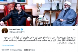 جیل بھروتحریک میں خود گرفتاری دینے کا اعلان، عمران خان کا چیئرمین ایم ڈبلیوایم علامہ راجہ ناصرعباس سے اظہار تشکر