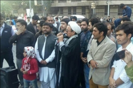 کراچی، ایم ڈبلیو ایم رہنما علامہ صادق جعفری کی وفد کی ہمراہ یوتھ آف گلگت بلتستان کے احتجاج میں شرکت