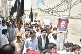 ڈیرہ اسماعیل خان ، ٹارگٹ کلنگ کے خلاف علامہ احمداقبال رضوی کی زیرقیادت احتجاجی ریلی