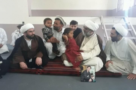 پاراچنار، علامہ راجہ ناصر عباس کی شہداء کے بچوں اورامام جمعہ علامہ فدا مظاہری سے ملاقات
