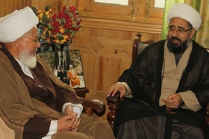 علامہ امین شہیدی کی اسکردو میں امام جمعہ والجماعت  شیخ محمد حسن جعفری سے ملاقات