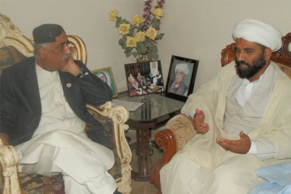 ایم ڈبلیوایم رہنما علامہ مقصودڈومکی کی قائد حزب اختلاف سید خورشید شاہ سے ملاقات