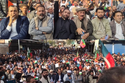 ایم ڈبلیوایم اور پاکستان تحریک انصاف کا فلسطینی مسلمانوں کی حمایت میں احتجاجی جلسہ