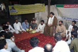 مجلس وحدت مسلمین کا لیہ میں بھوک ہڑتالی کیمپ جاری، علامہ اقتدار نقوی کی شرکت