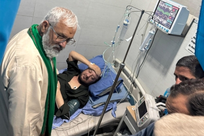 آغا علی رضوی کی وفد کے ہمراہ ممبر سپریم کونسل ایم ڈبلیوایم علامہ مبارک موسوی کی عیادت