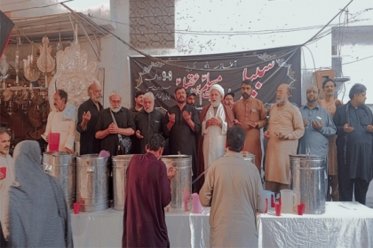 ایم ڈبلیوایم لاہور کے زیر اہتمام بی بی پاکدامن کے حرم مقدس کے قریب زائرین کے لیے سبیل کا آغاز