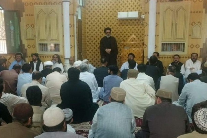 کوئٹہ، ایم ڈبلیوایم رہنما علامہ سید ہاشم موسوی و دیگر کی داعش کے ہاتھوں مصور کاکڑ کی شہادت پر اظہار تعزیت