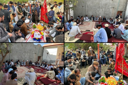 مجلس وحدت مسلمین خیبر پختونخواہ کے وفد کی شھدائے پاراچنار کے گھروں میں جا کر قائد وحدت علامہ راجہ ناصرعباس کی جانب سے تعزیت وتسلیت