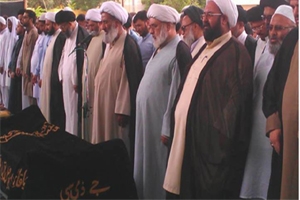 شیخ علی مدبر نجفی کی نماز جنازہ ادا کر دی گئی ، ایم ڈبلیو ایم شوریٰ عالی کے سربراہ علامہ صلاح الدین و دیگر کی شرکت