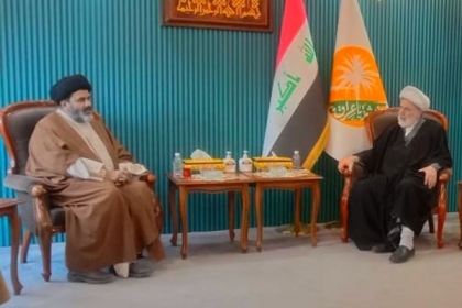سیکریٹری امور خارجہ علامہ ڈاکٹر شفقت شیرازی کی بغداد میں مجلس اَعلی اسلامی عراق کے سربراہ ڈاکٹر علامہ شیخ ھمام حمودی سے ملاقات