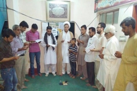 ایم ڈبلیوایم ضلع ملیر کی نو منتخب کابینہ کی تقریب حلف برداری، علامہ اعجاز بہشتی کی شرکت