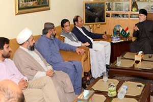 مجلس وحدت مسلمین پاکستان کے وفد کی منہاج القر آن سیکریٹریٹ میں منعقدہ اجلاس میں شرکت